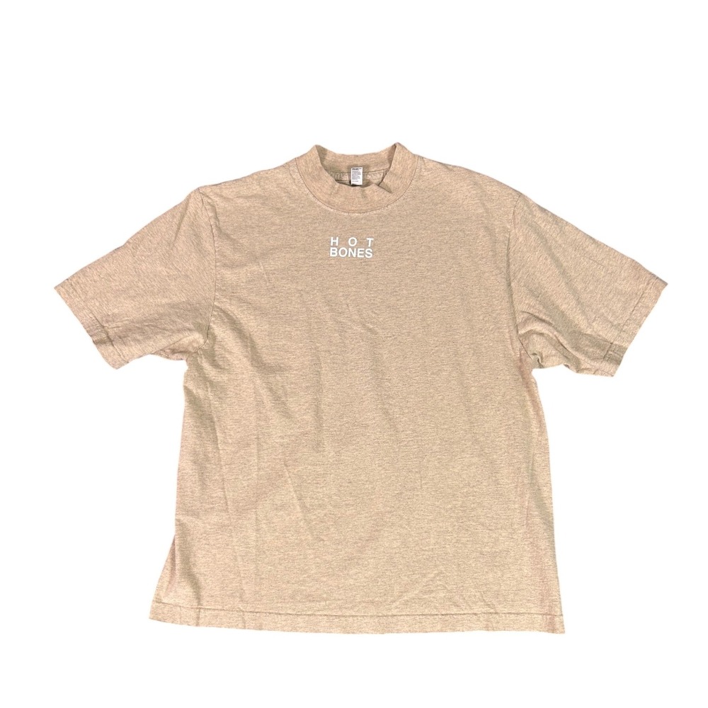 Hot Bones Mock Neck‎ T Shirt Graphic Print Men's Size M American Apparel